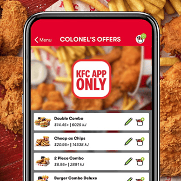 The KFC Modelled Menu